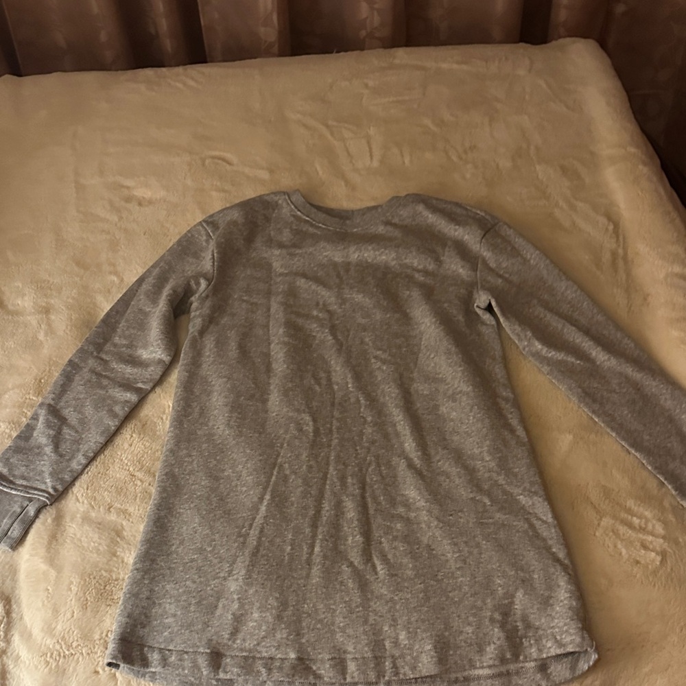 Elegant Heather Gray Long Sleeve Chemise